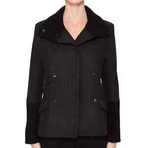 Theory Tegian Exterior Wool Cashmere Double-breasted Jacket in Gray Women's S